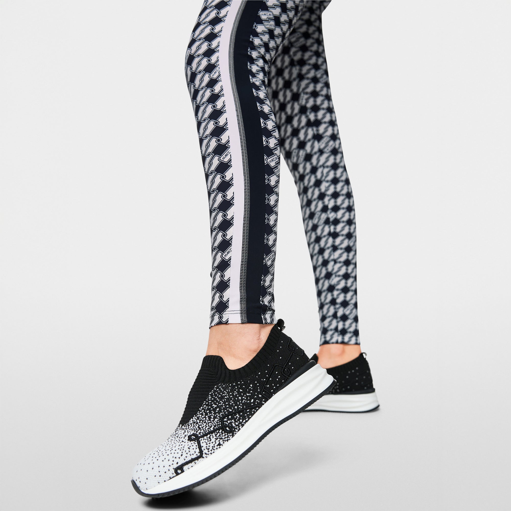 Printed Link Leggings - Navy