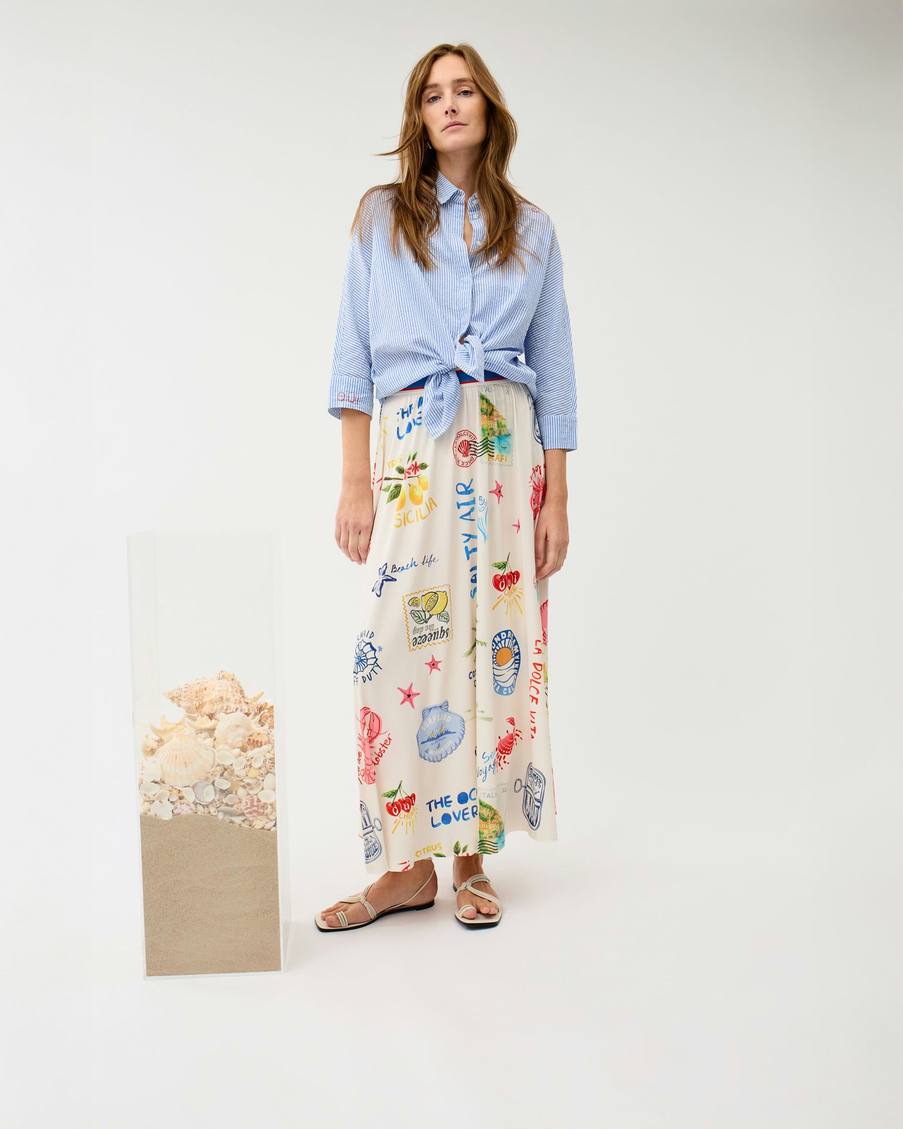 Printed Maxi Skirt - Multi