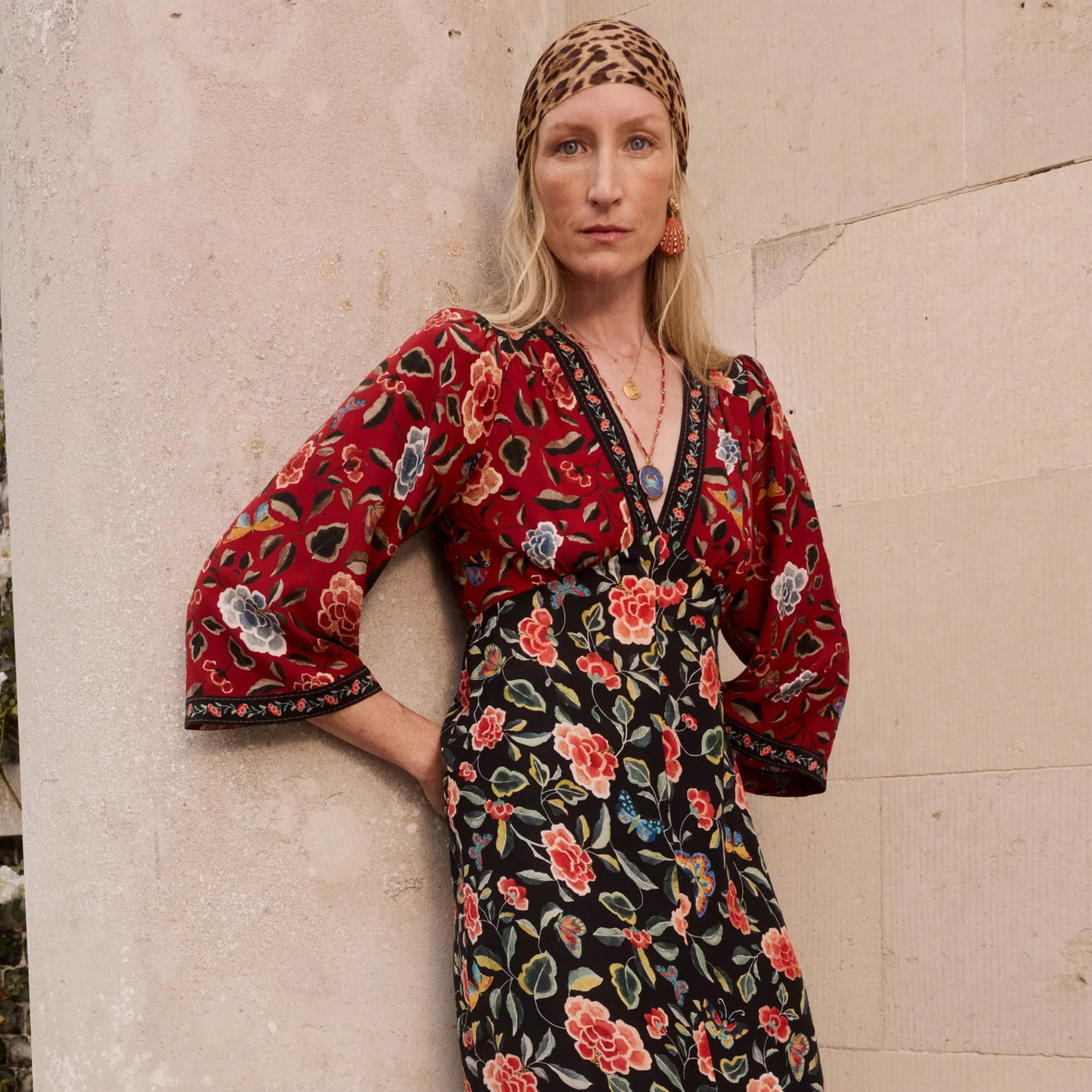 Dahlia Dress - Butterfly Mix Black