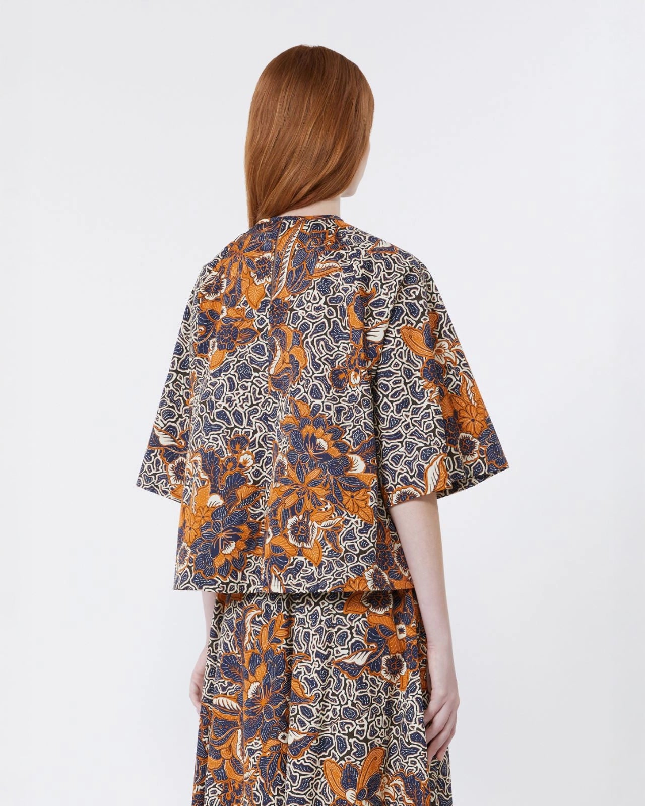 Quaglia Printed Blouse - Navy Multi