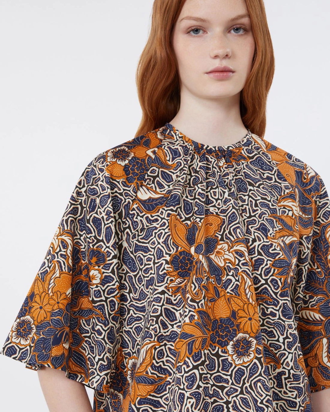 Quaglia Printed Blouse - Navy Multi
