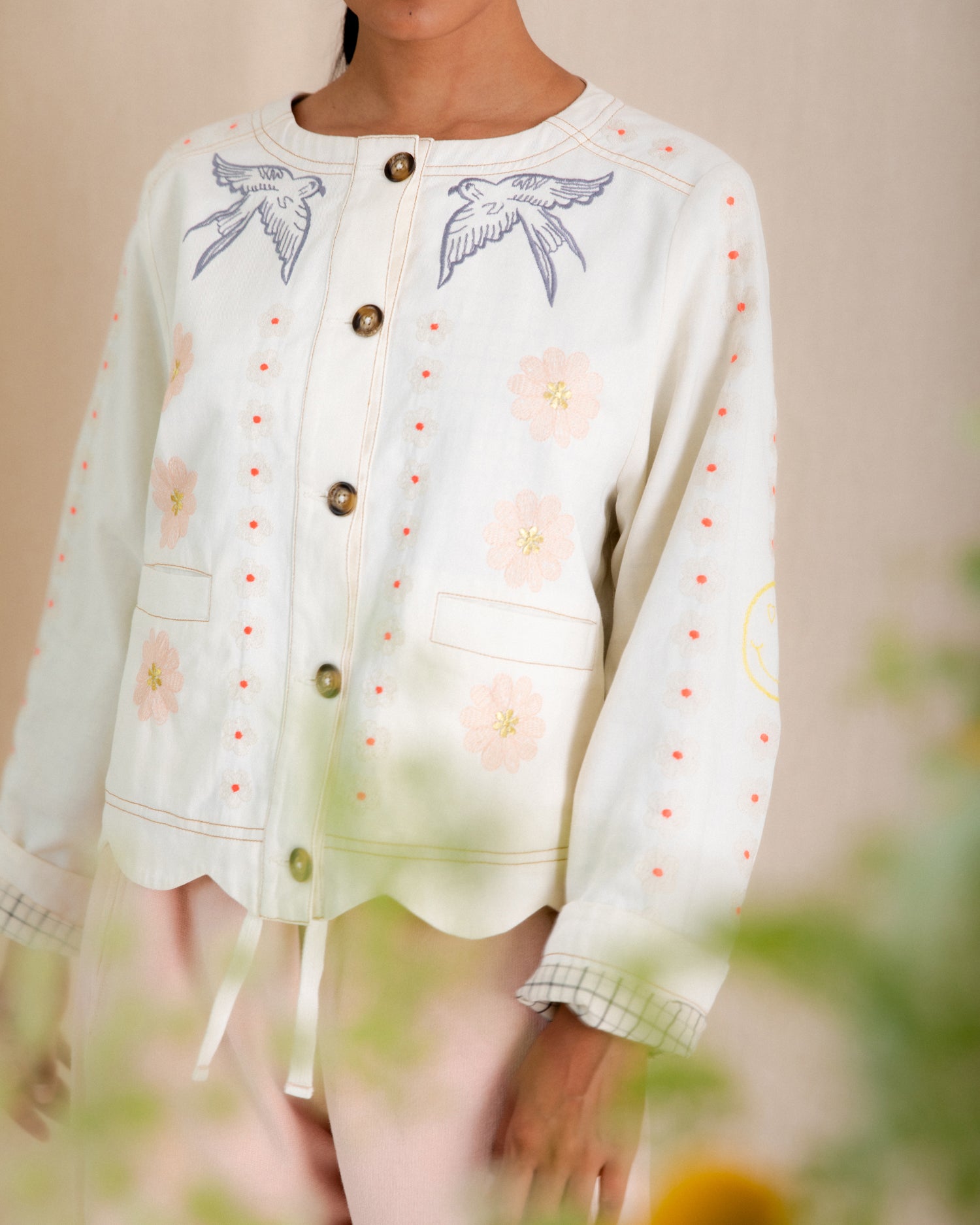 Rosie Jacket - Ecru Multi