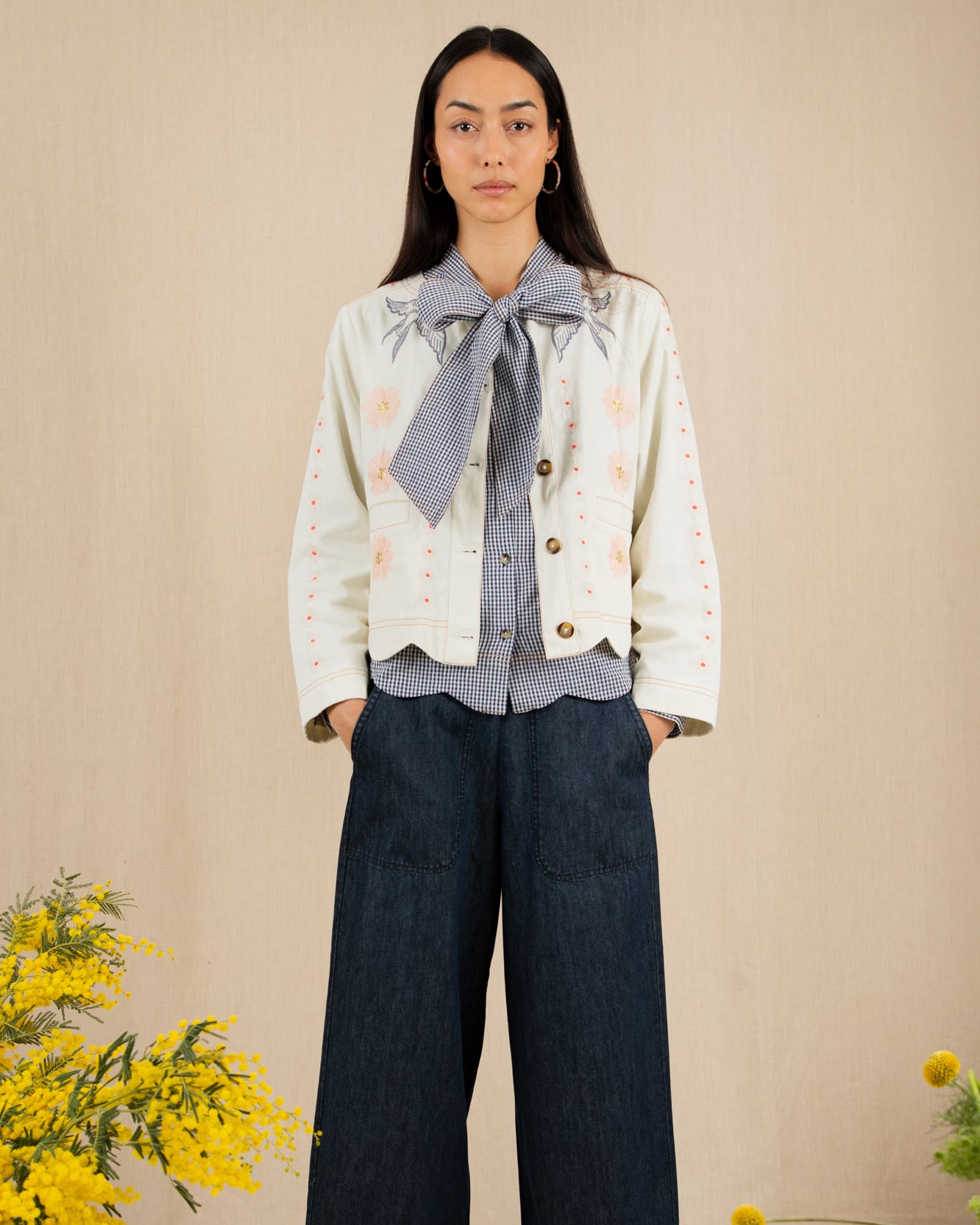 Rosie Jacket - Ecru Multi