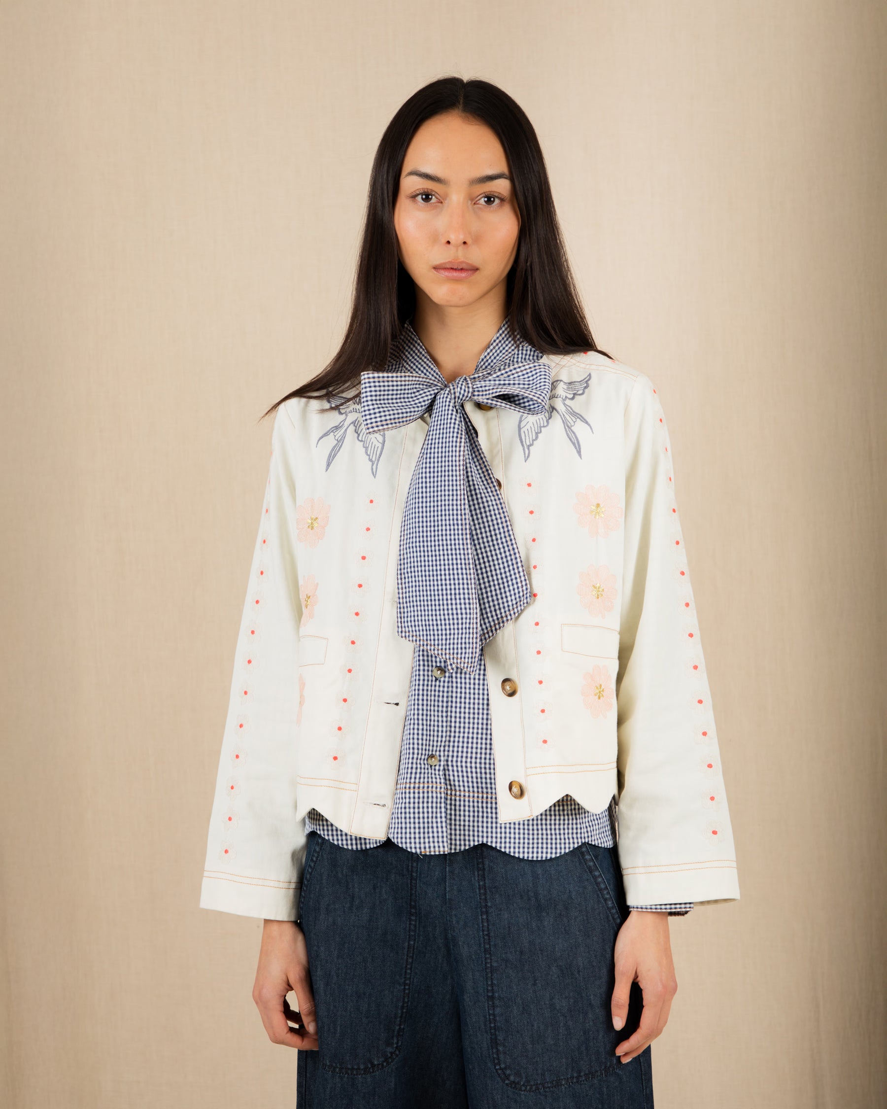 Rosie Jacket - Ecru Multi