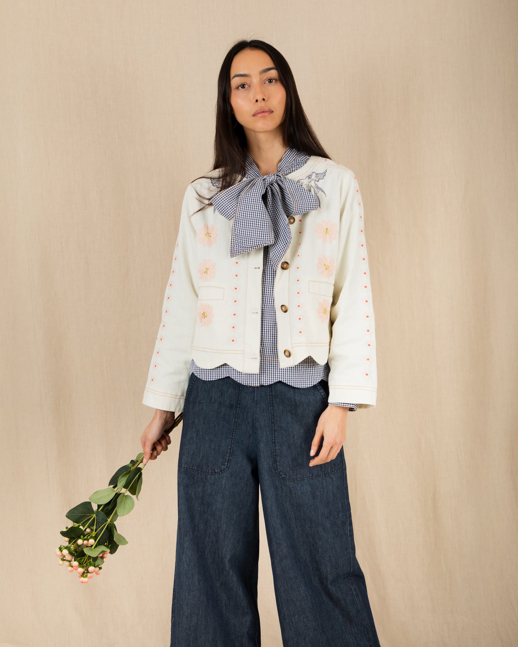 Rosie Jacket - Ecru Multi