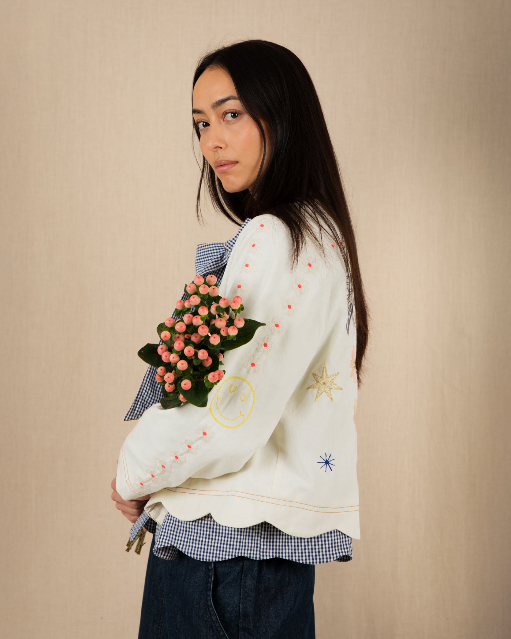 Rosie Jacket - Ecru Multi