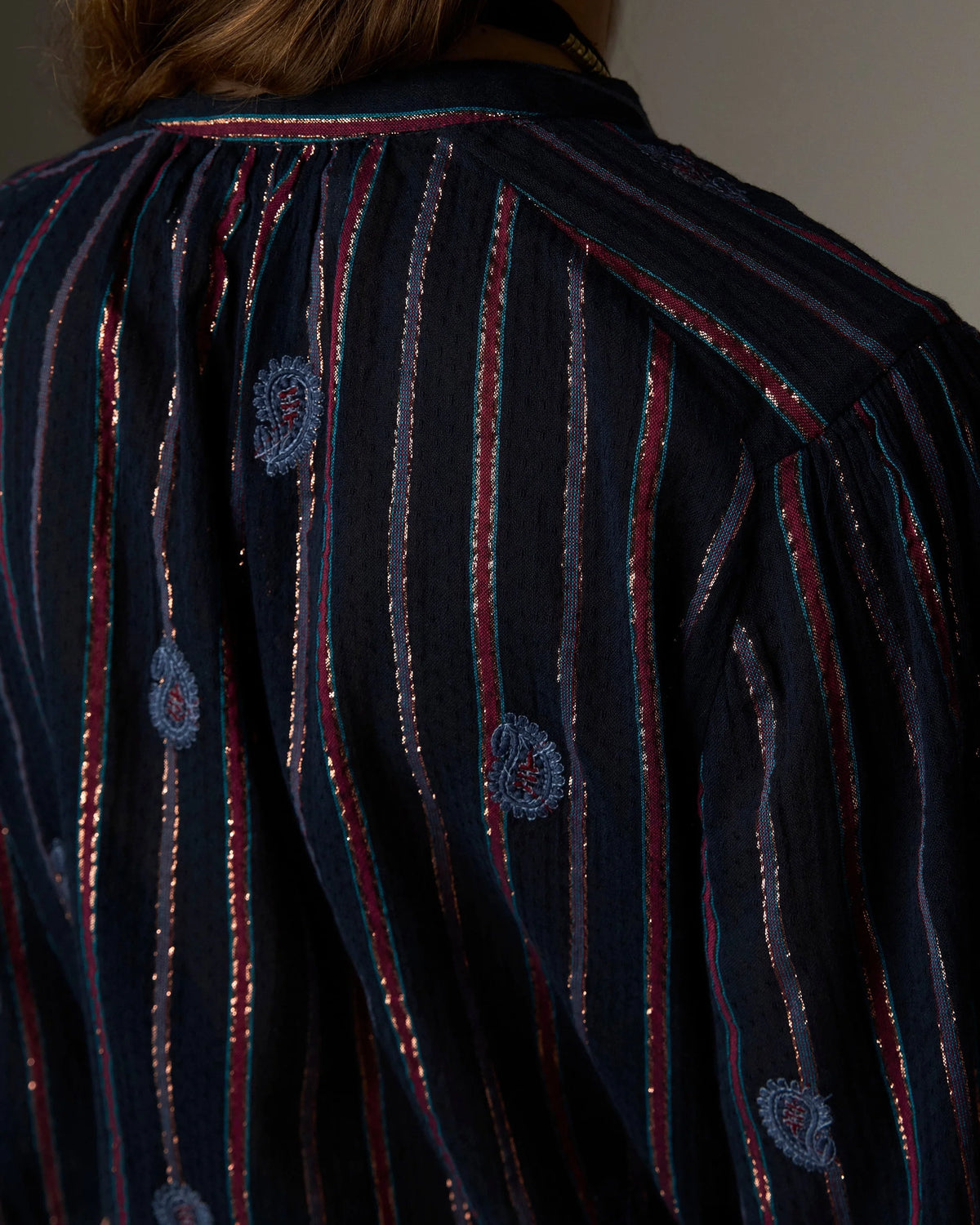 Raga Mina Stripe Shirt - Navy Berry