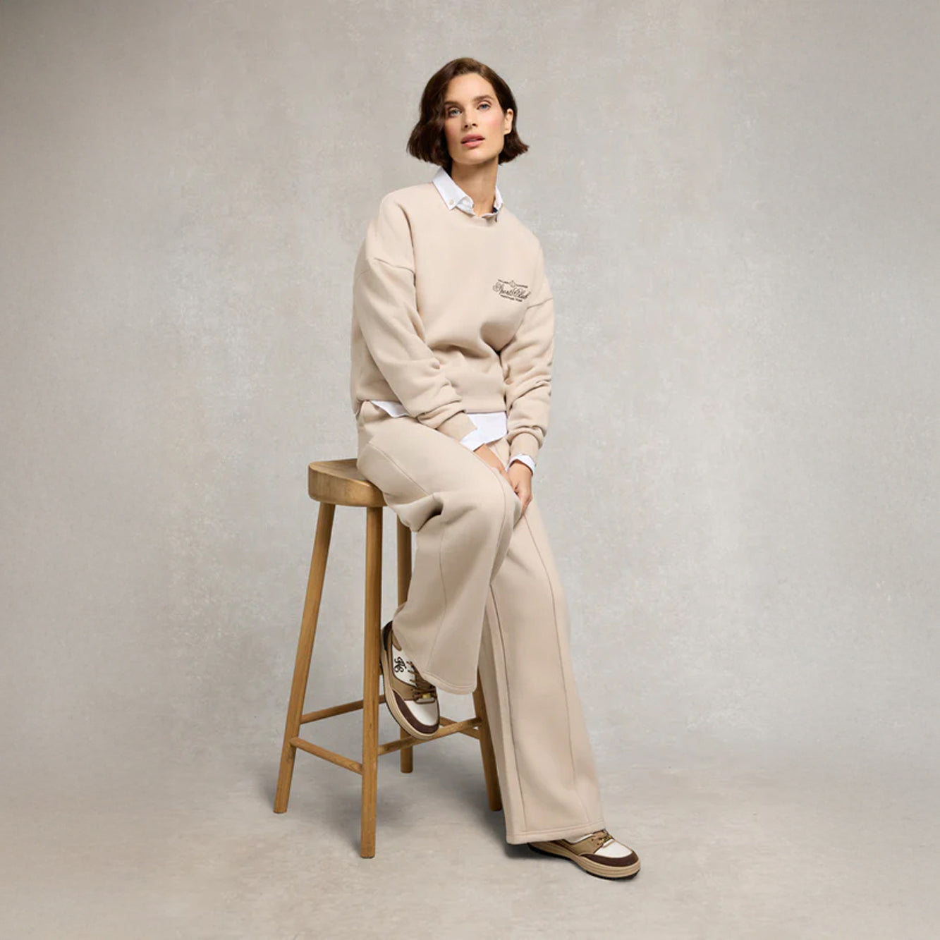 Relaxed Fit Crew Neck Sweat - Stone