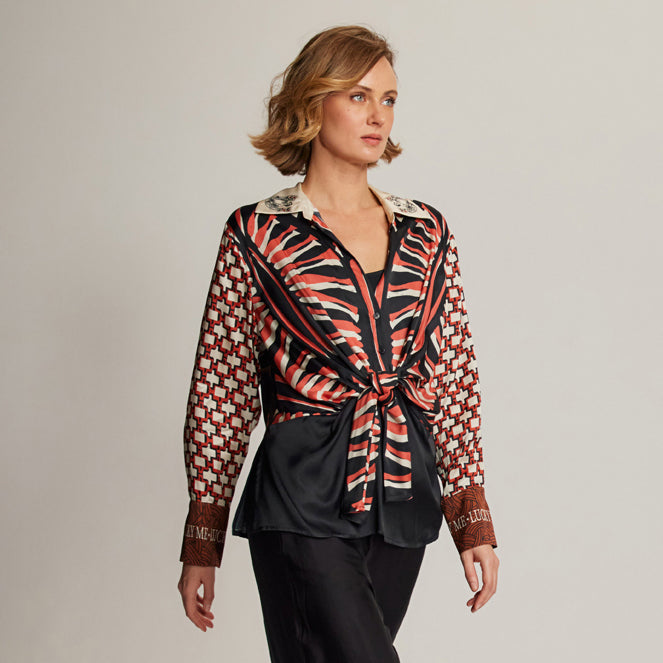 Reyna Tie Waist Shirt - Rodeo