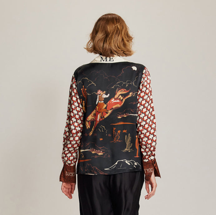 Reyna Tie Waist Shirt - Rodeo