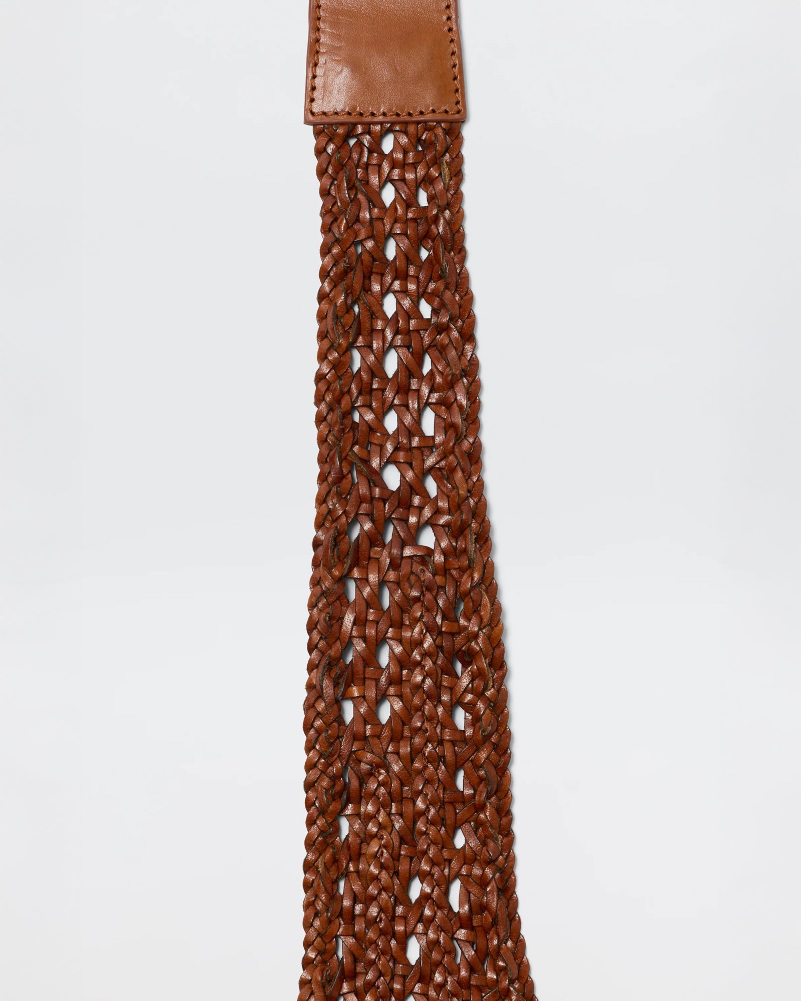 Roxella Woven Leather Belt - Tan