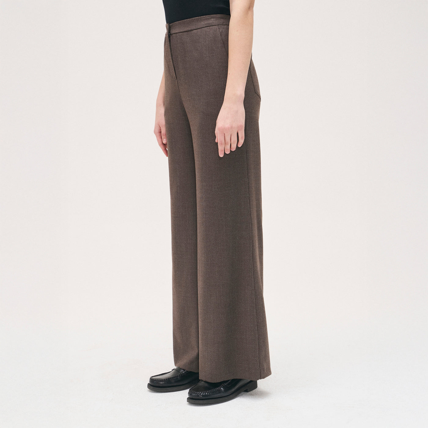 Small Check Trouser - Brown