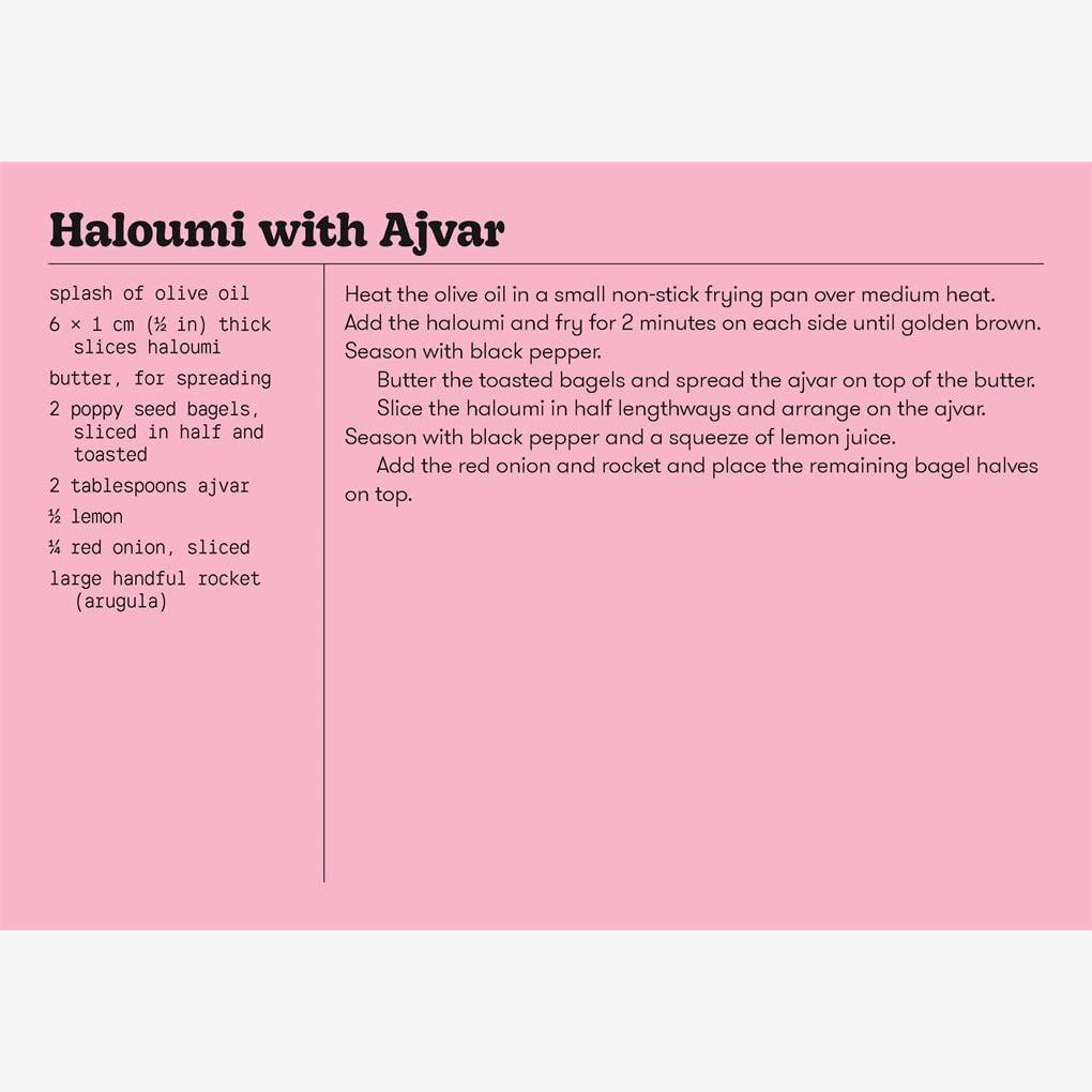 Sandwich Shop Recipe Cards