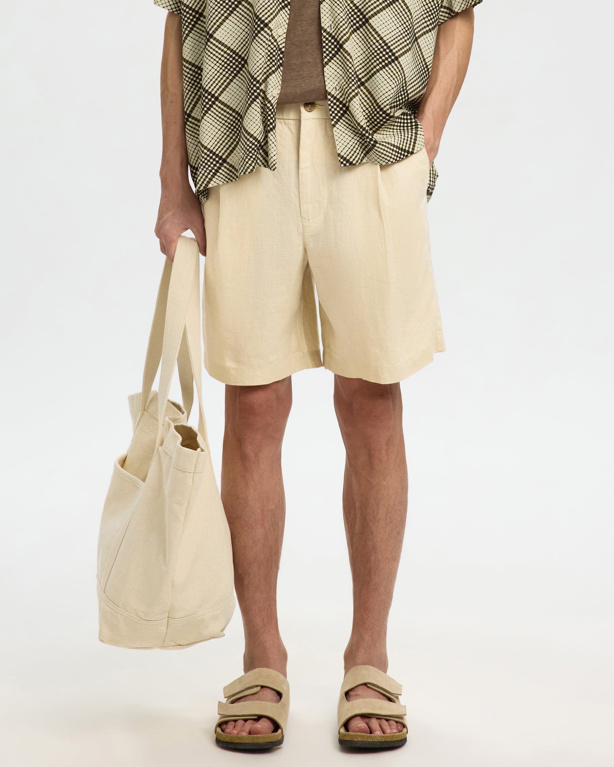 Art Linen Shorts - Oatmeal