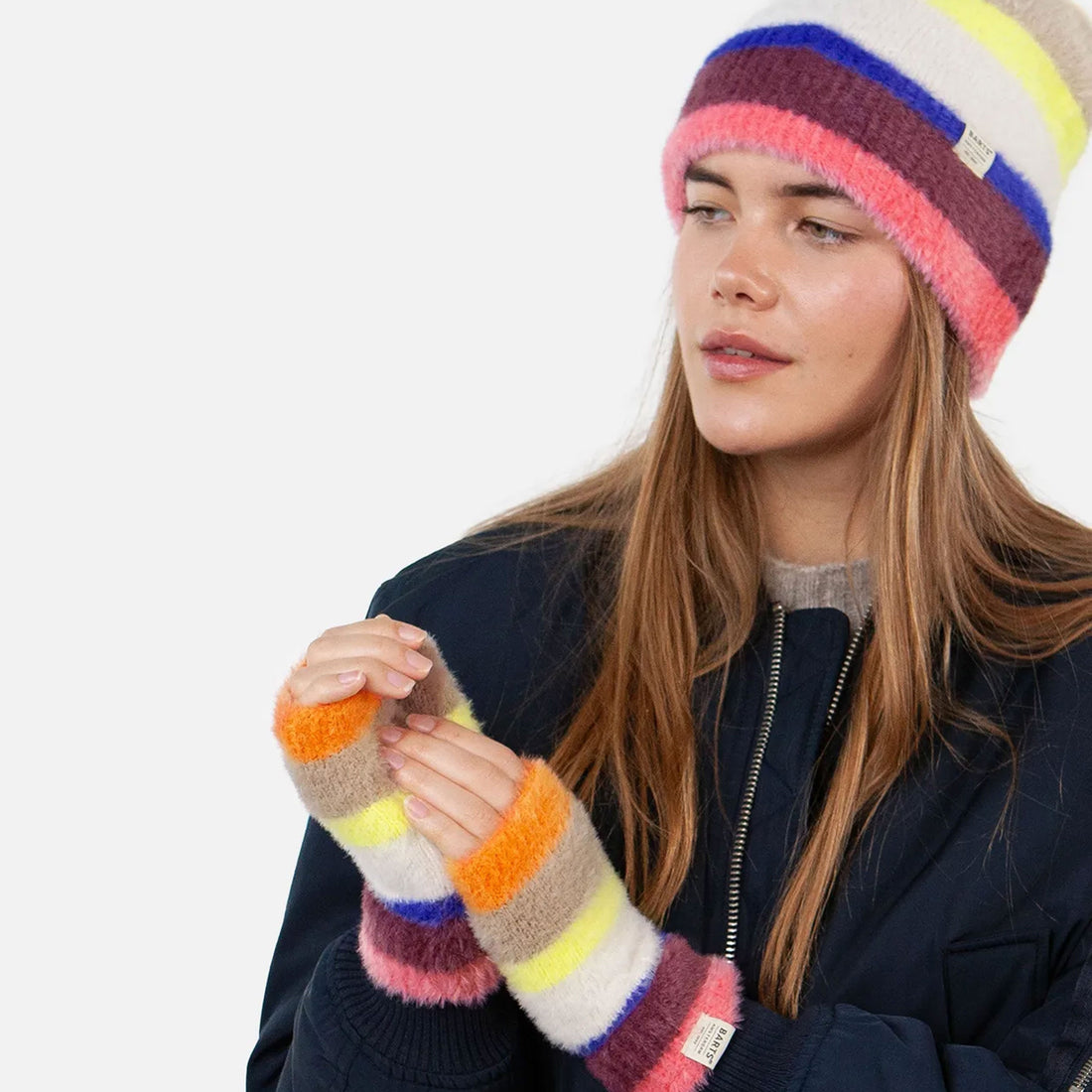 Kumana Fingerless Gloves - Magenta