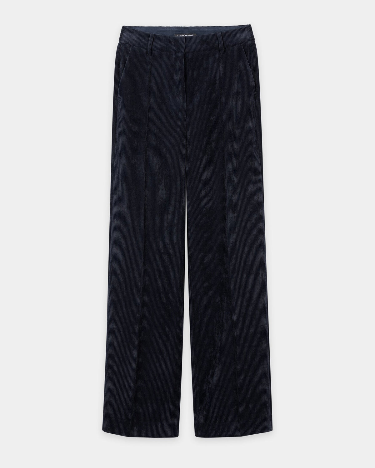 Wide Leg Cord Trousers - Winter Navy