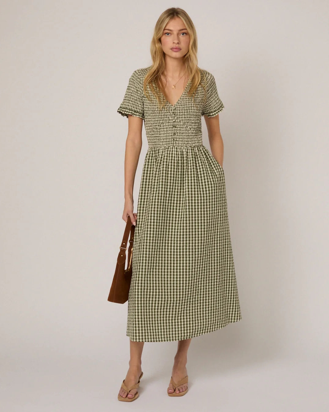 Eliza Midi Dress - Green
