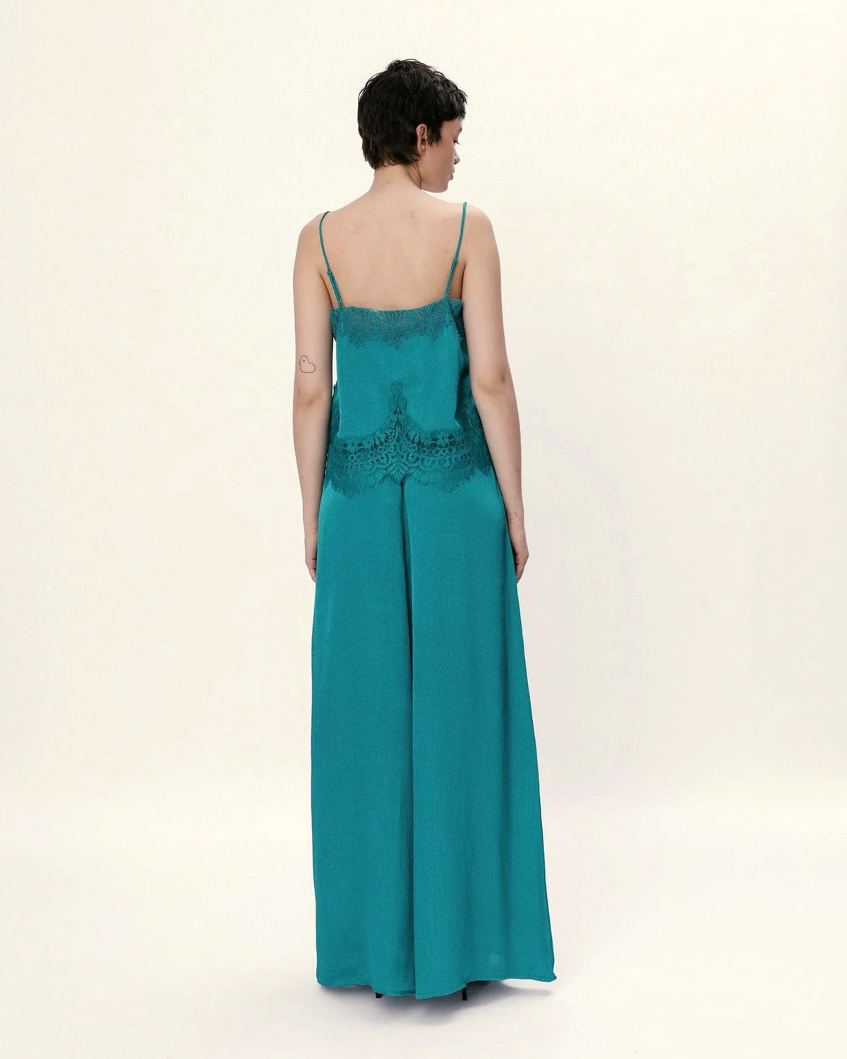 Underlayer Lace Top - Emerald