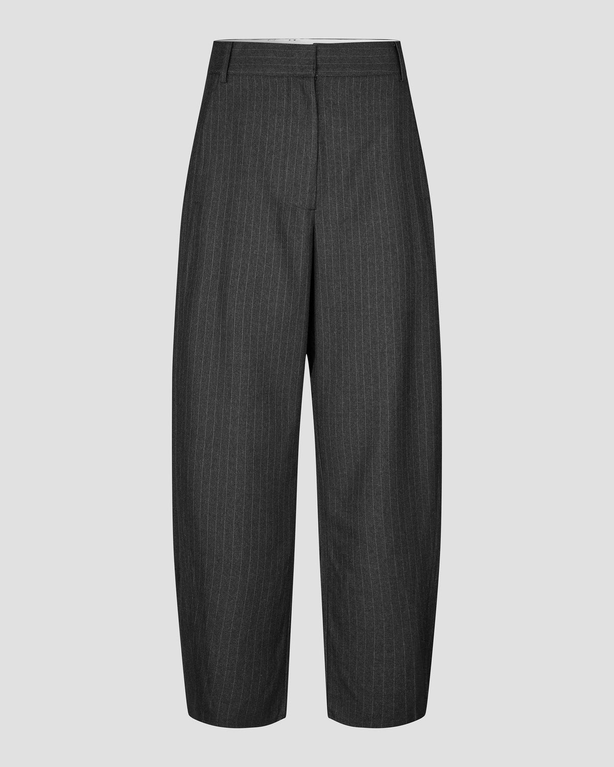 Vienne Barrel Trousers - Dark Grey Melange