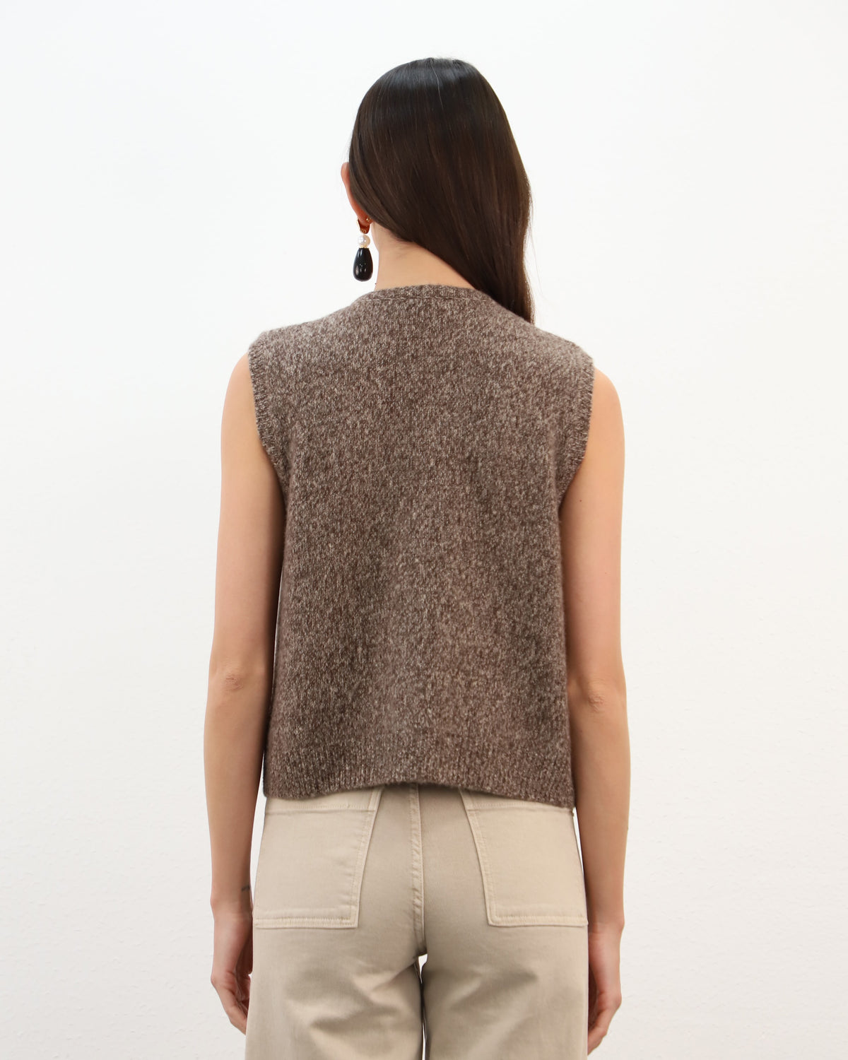 Silk Cashmere Waistcoat - Pecan