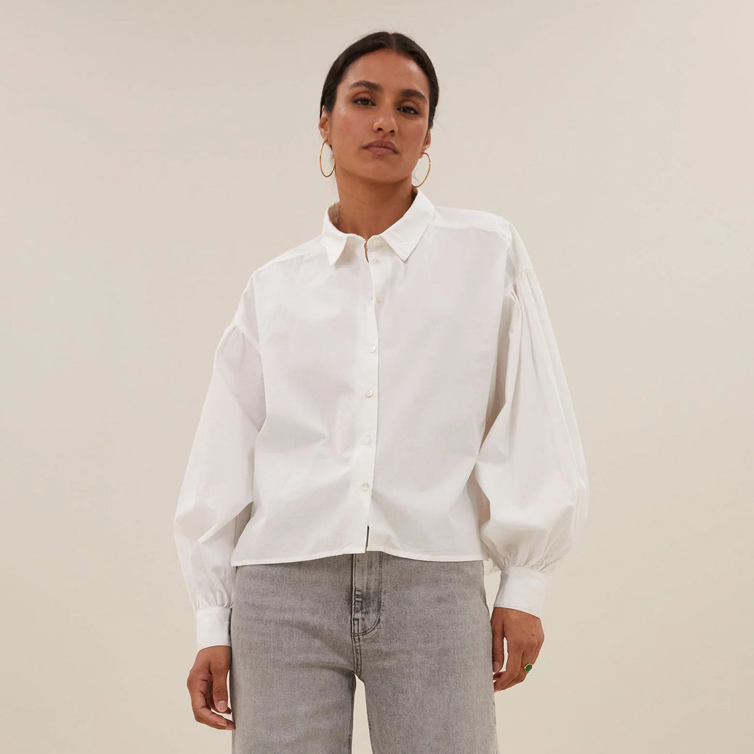 Sarah Short Blouse - White