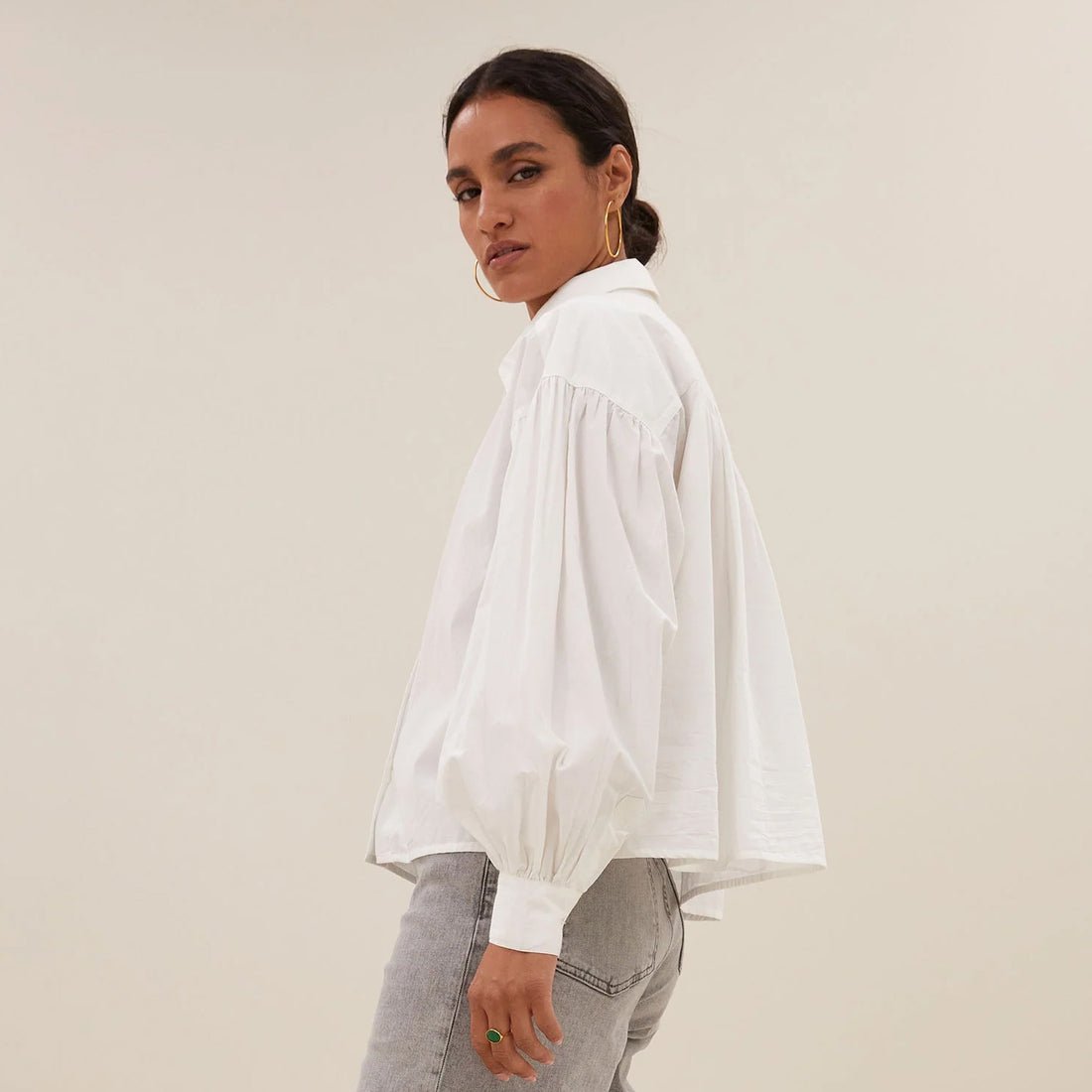 Sarah Short Blouse - White