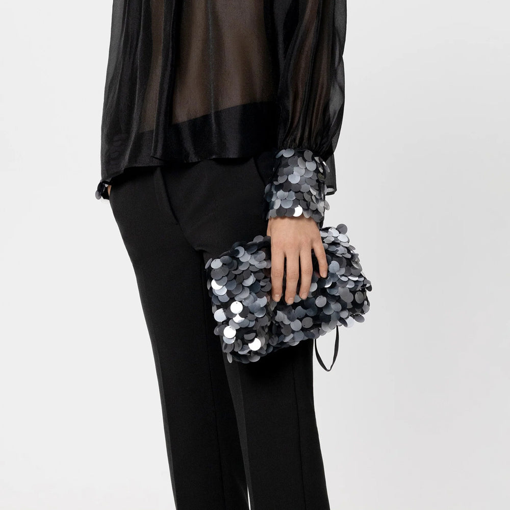 Sequin Evening Bag - Black