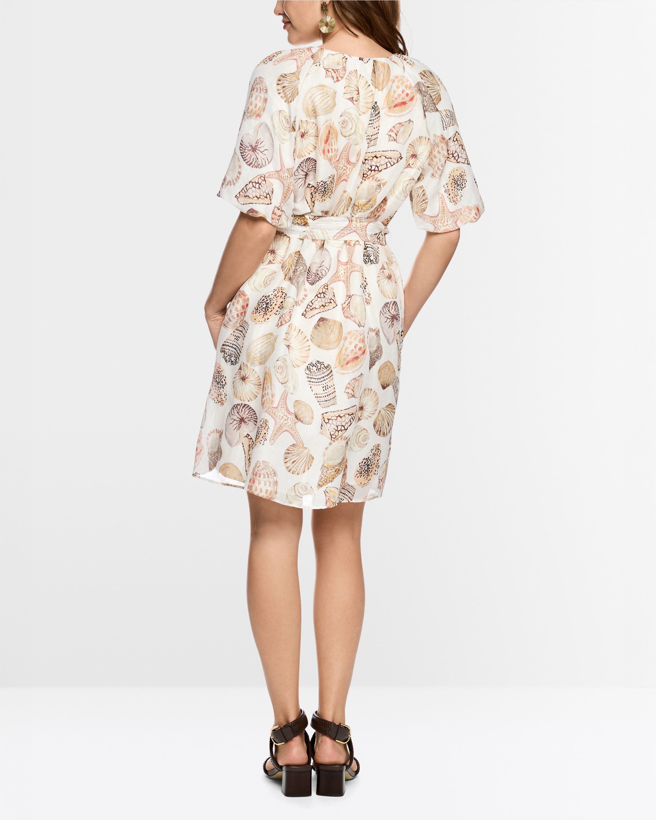 Shell Print Dress - Ivory