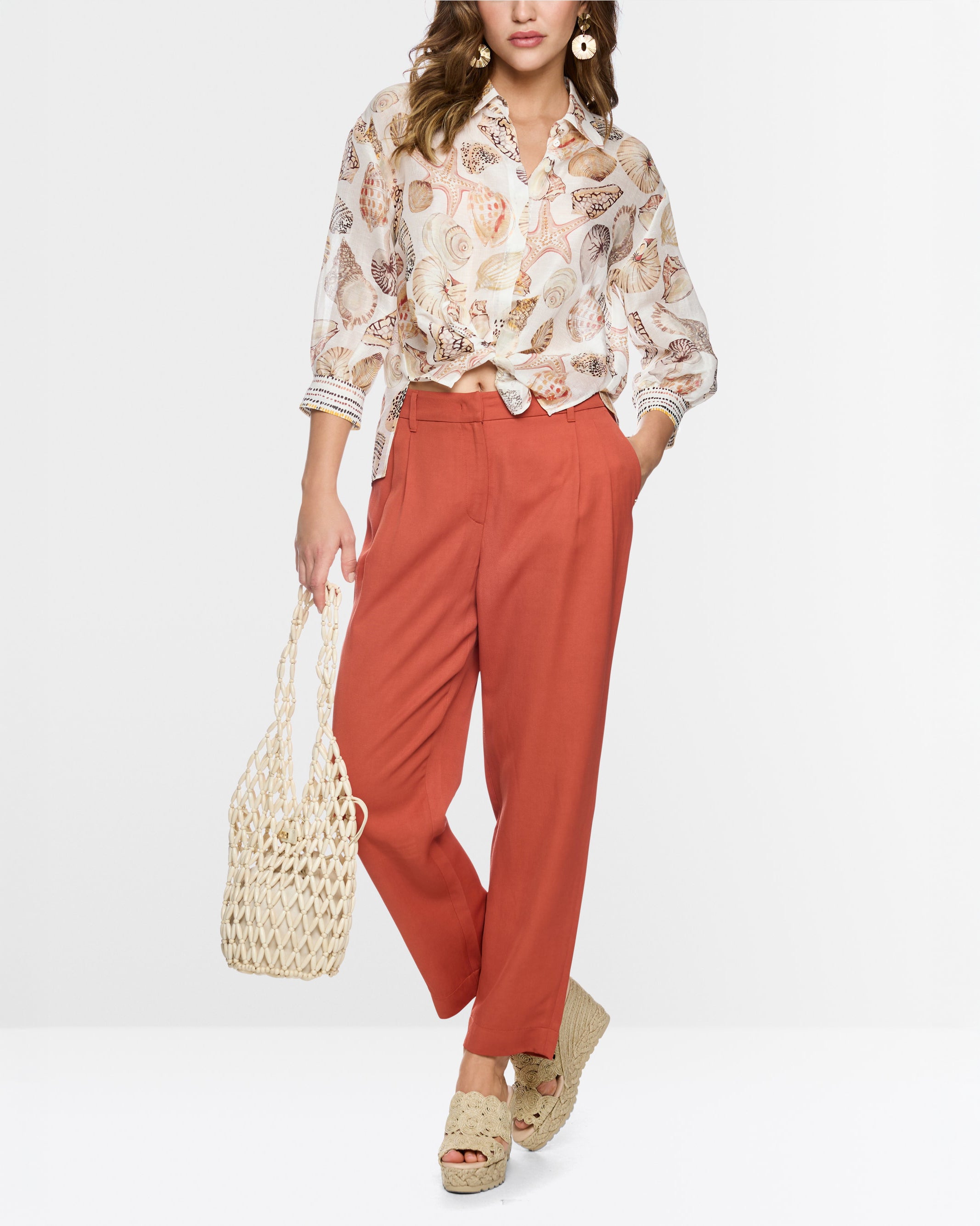 Shell Print Shirt - Ivory