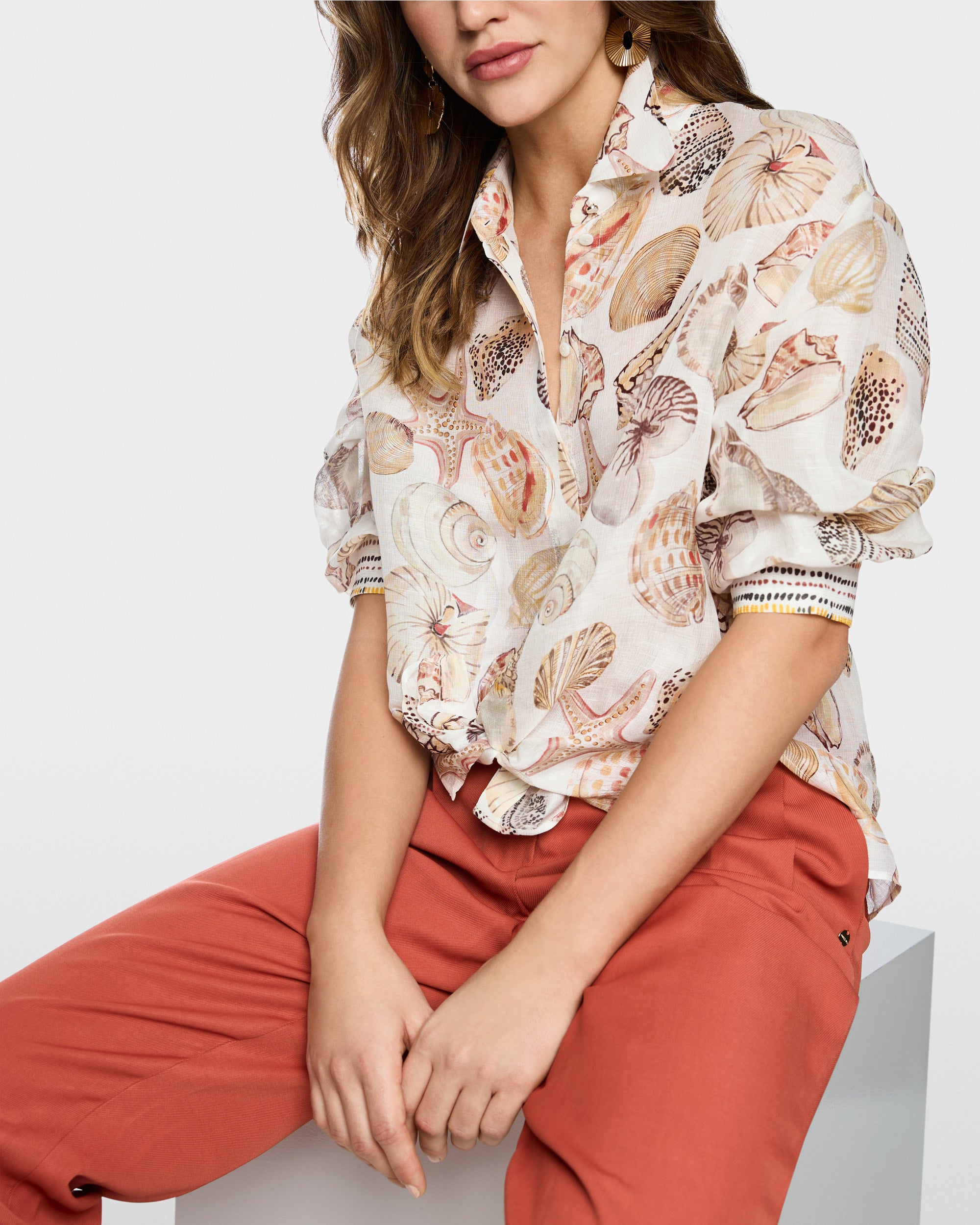 Shell Print Shirt - Ivory