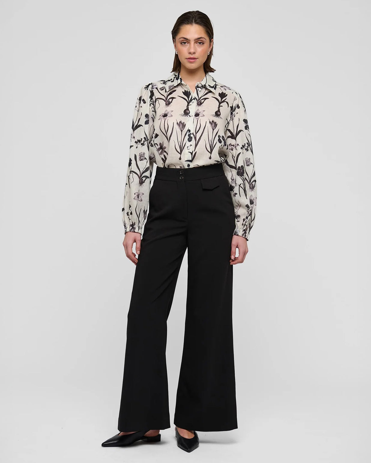 Sioma Shirt With Balloon Sleeves - Flower Seeds