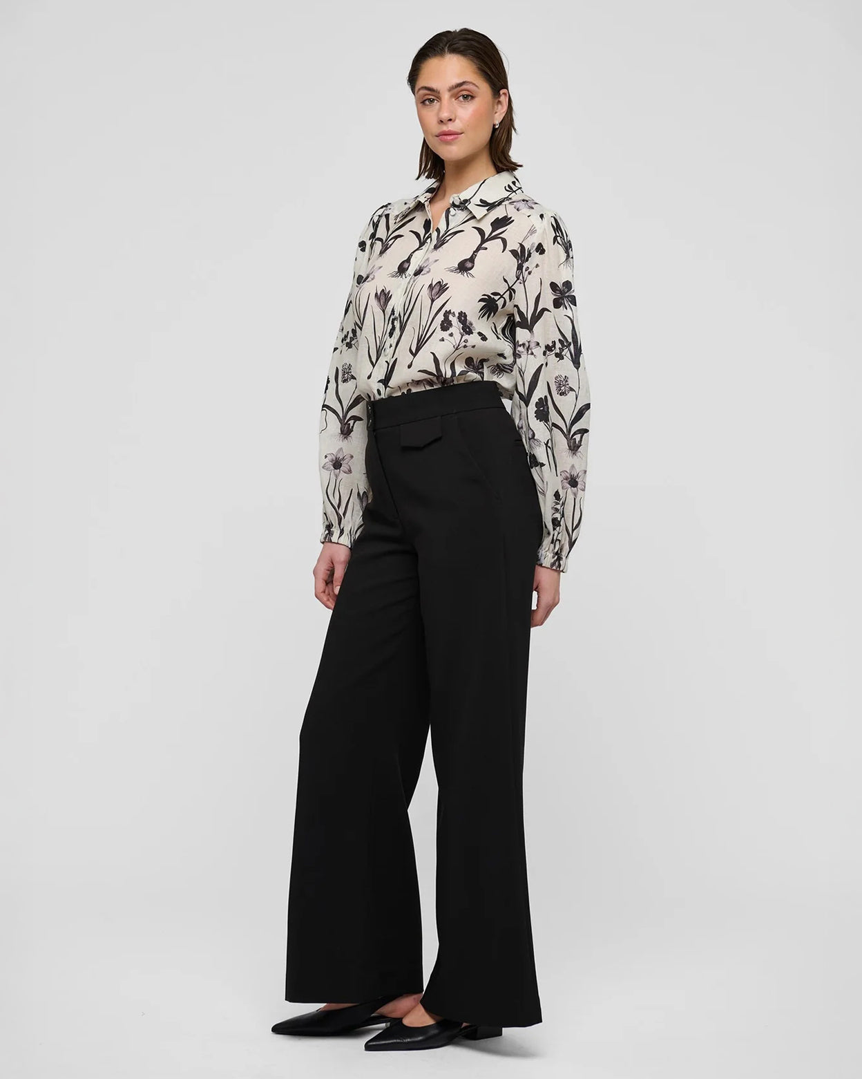 Sioma Shirt With Balloon Sleeves - Flower Seeds