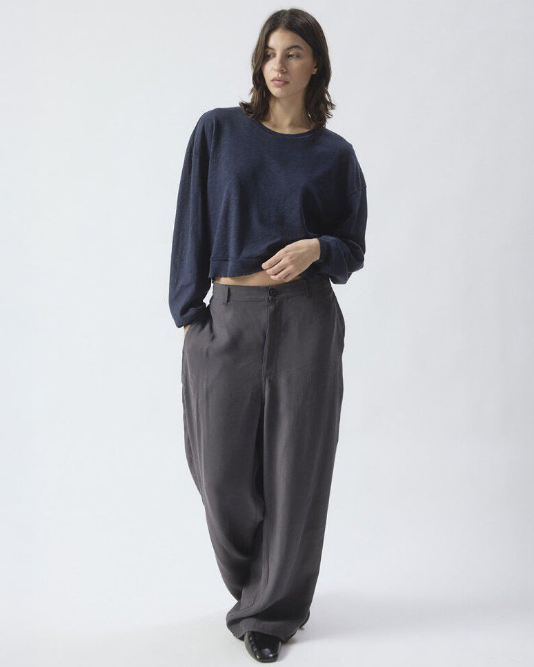 Sonoma Long Sleeve Tee Sweatshirt - Navy Blue Vintage