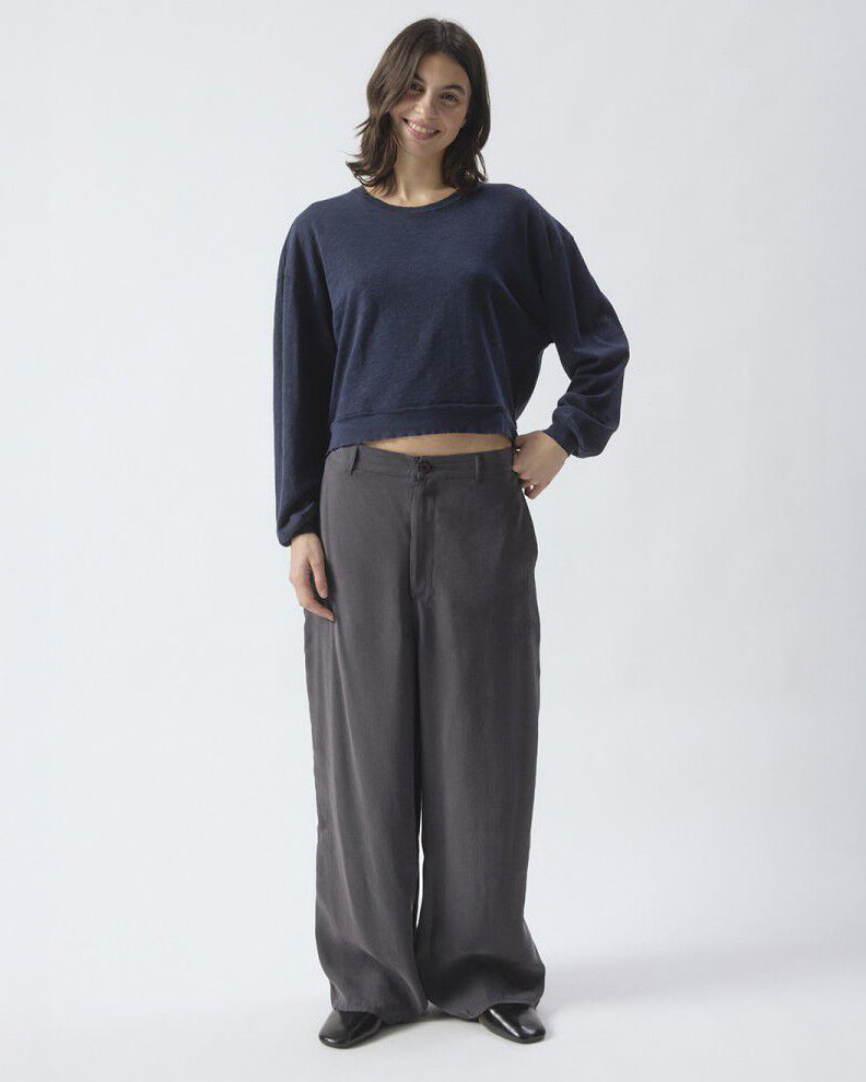 Sonoma Long Sleeve Tee Sweatshirt - Navy Blue Vintage