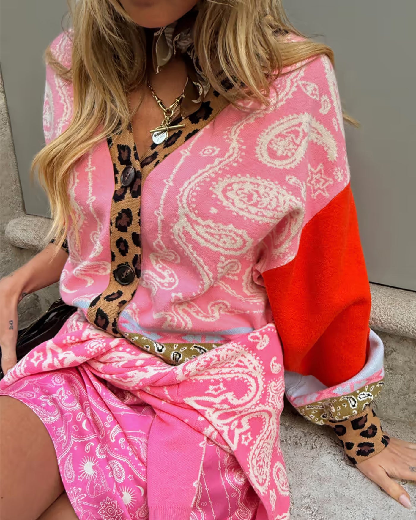 Splice Bandana Cardigan - Multi