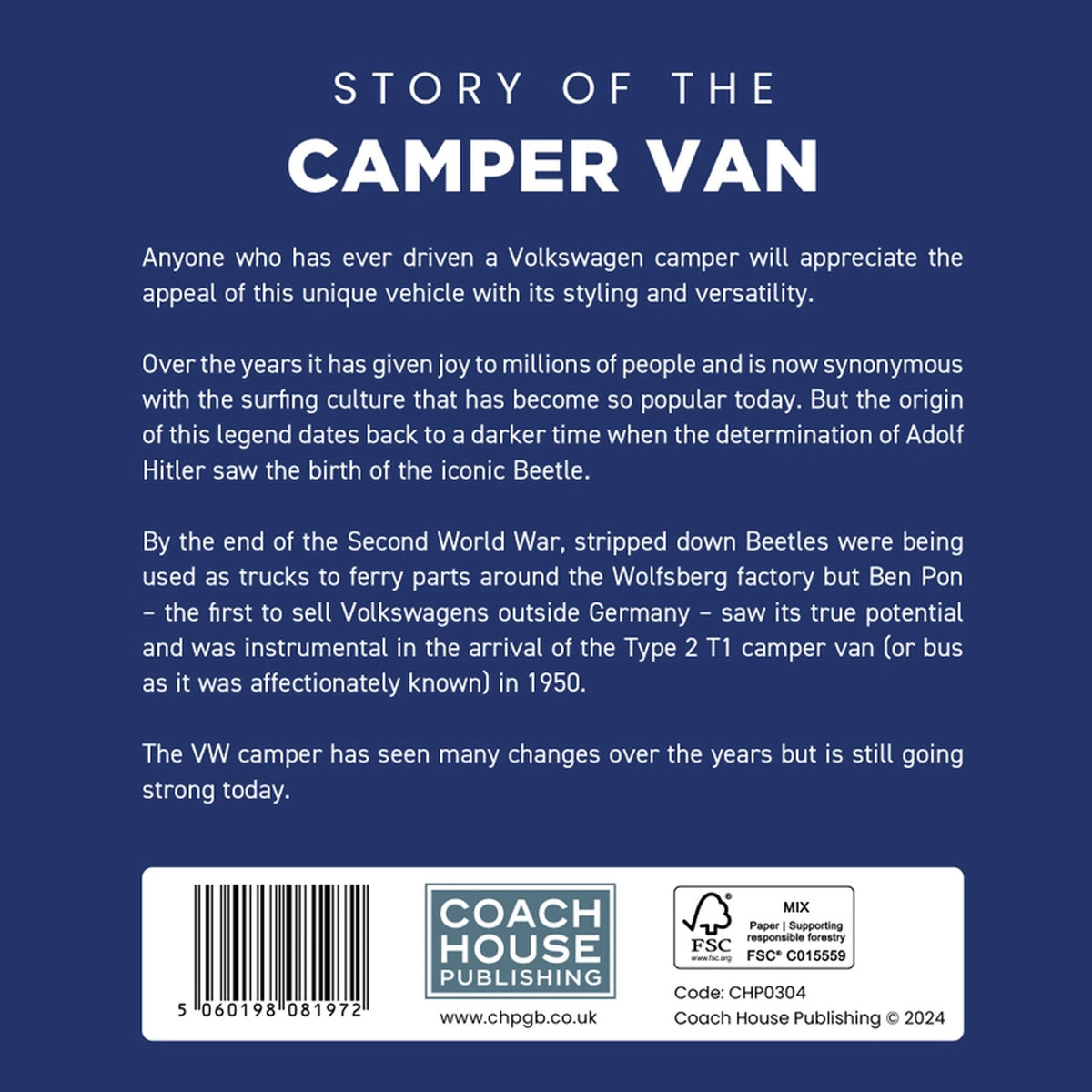Story Of A Camper Van Book - Hardback Book