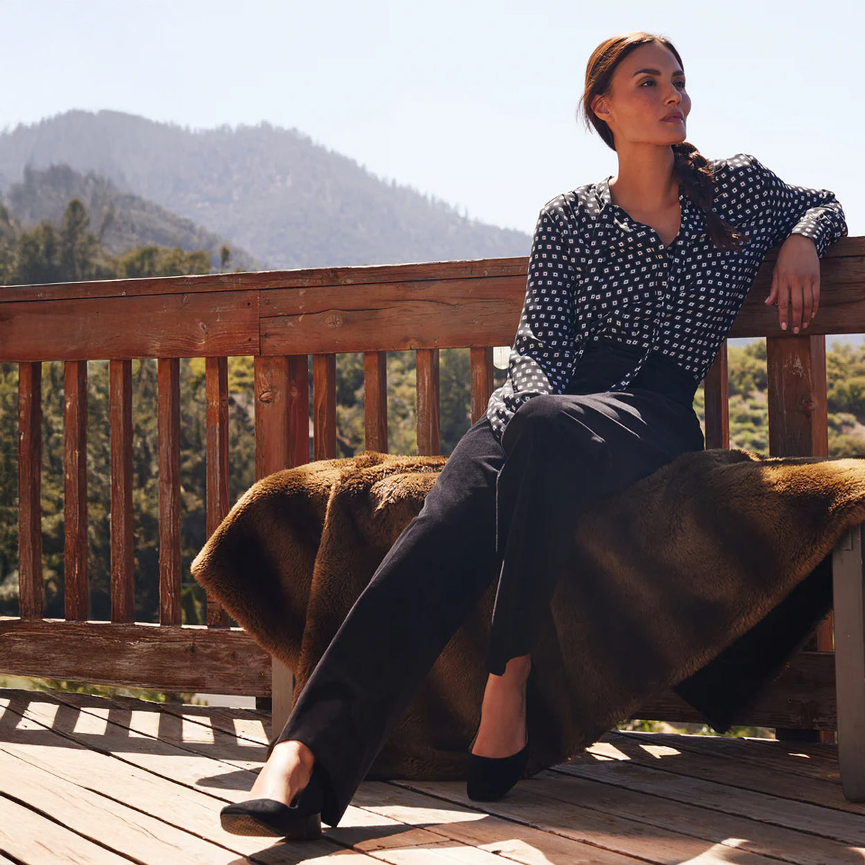 Straight Leg Trouser - Black