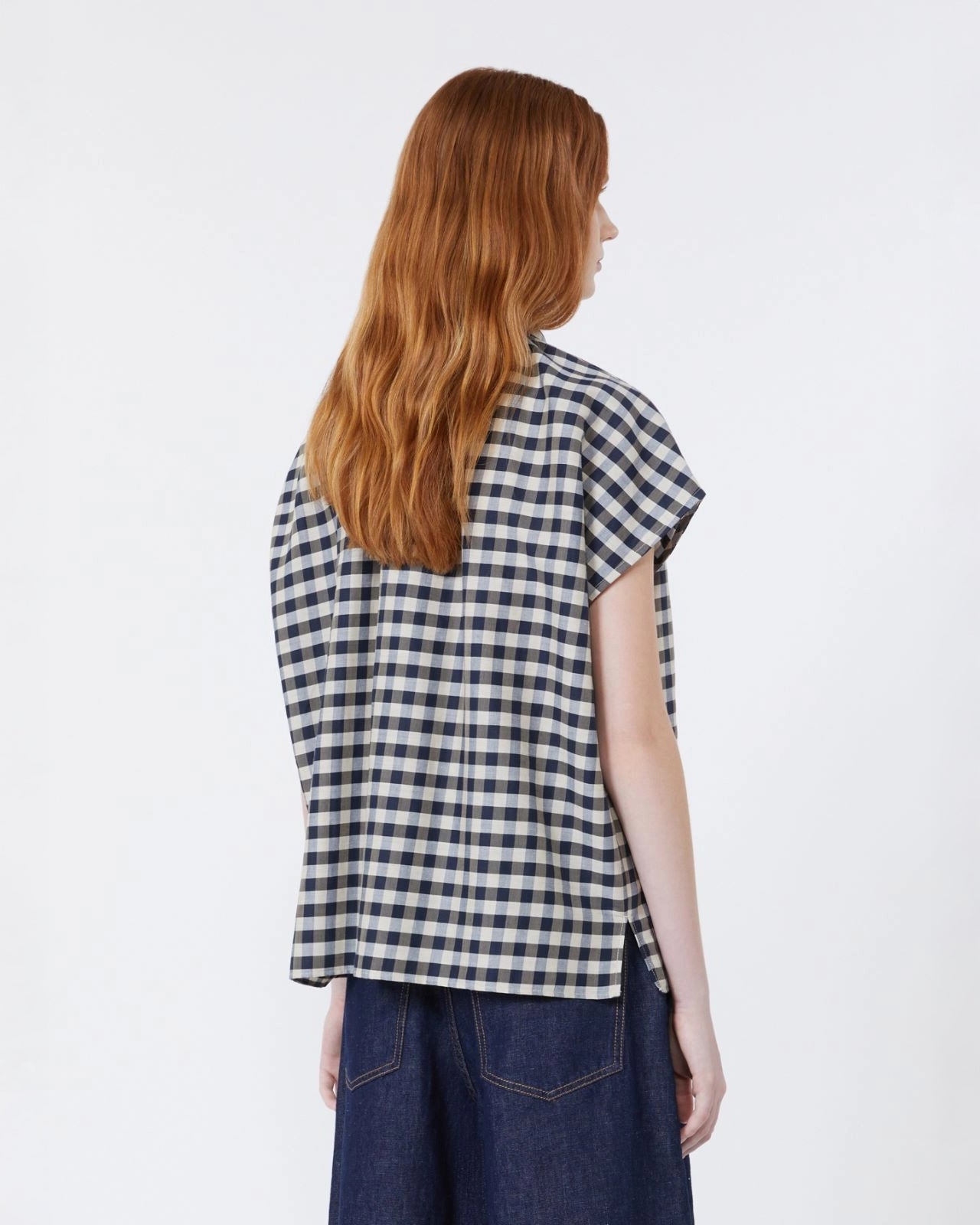 Strano Gingham Check Shirt - Navy