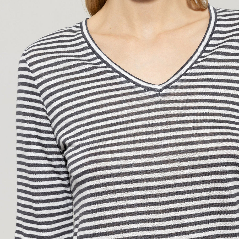 Stripe T-Shirt - Cool Grey Melange