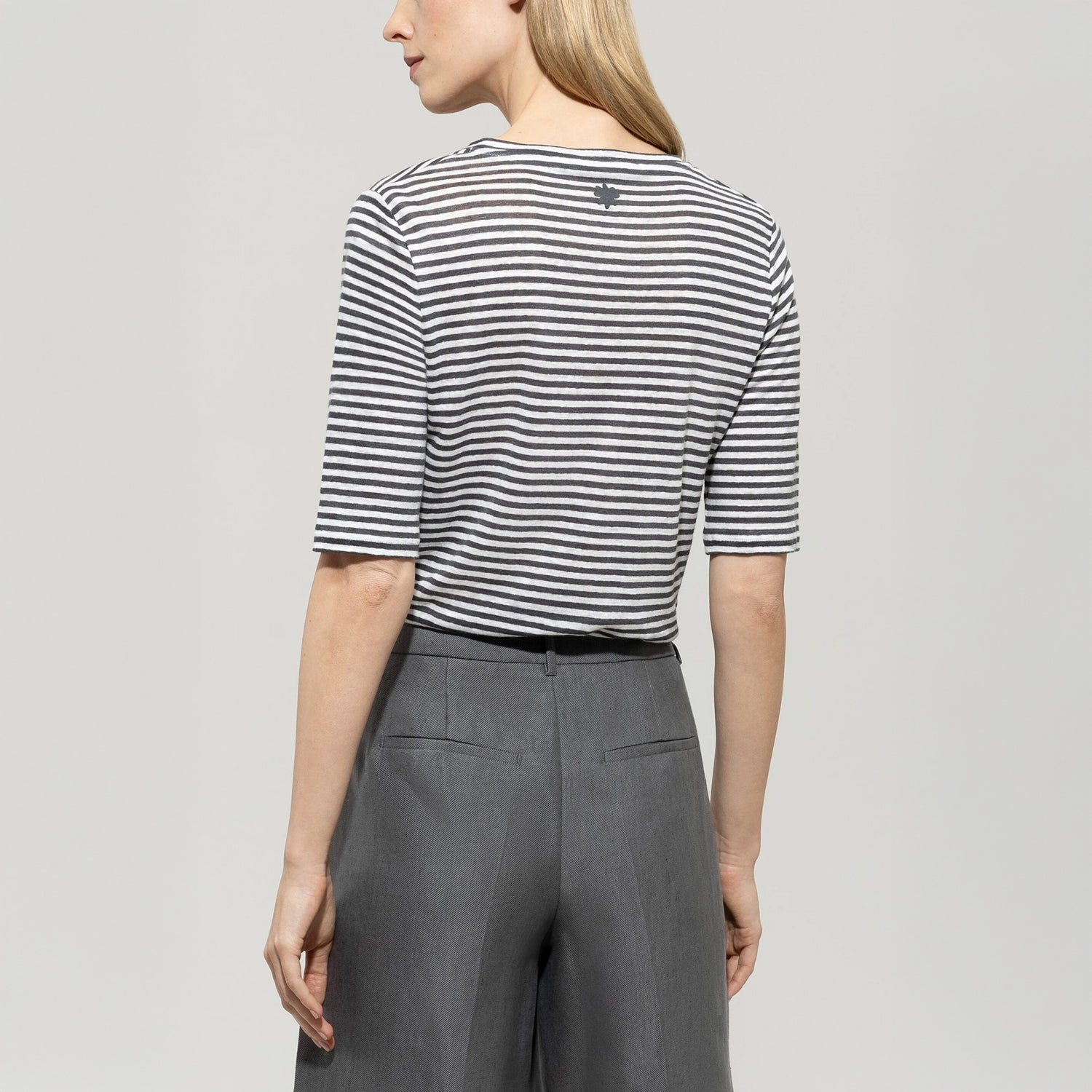 Stripe T-Shirt - Cool Grey Melange