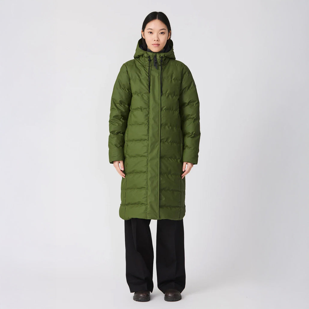Puddle Puffa Coat - Bronze Green