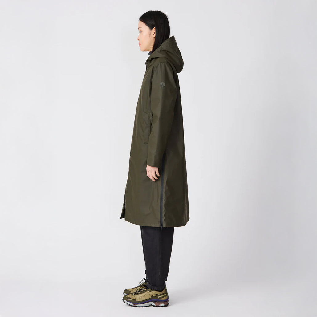 Tormenta Long Rain Coat - Khaki