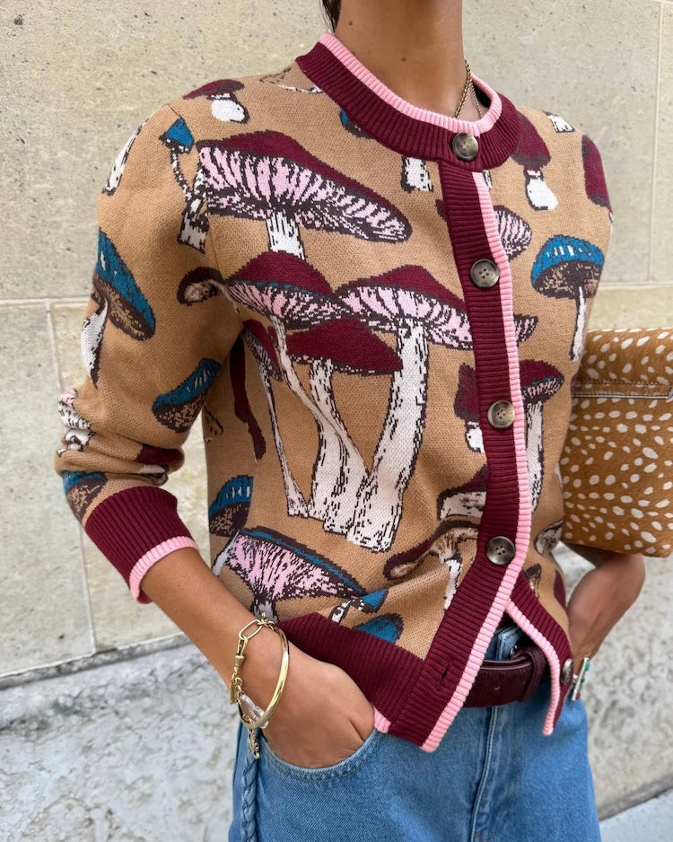 Hollie Cardigan - Mushroom