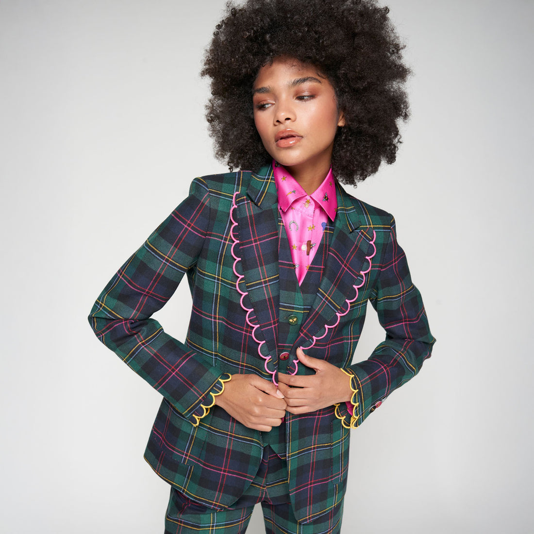 Tartan Blazer - Green