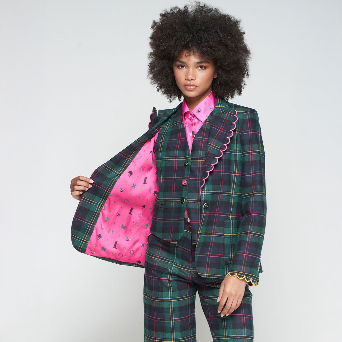 Tartan Blazer - Green