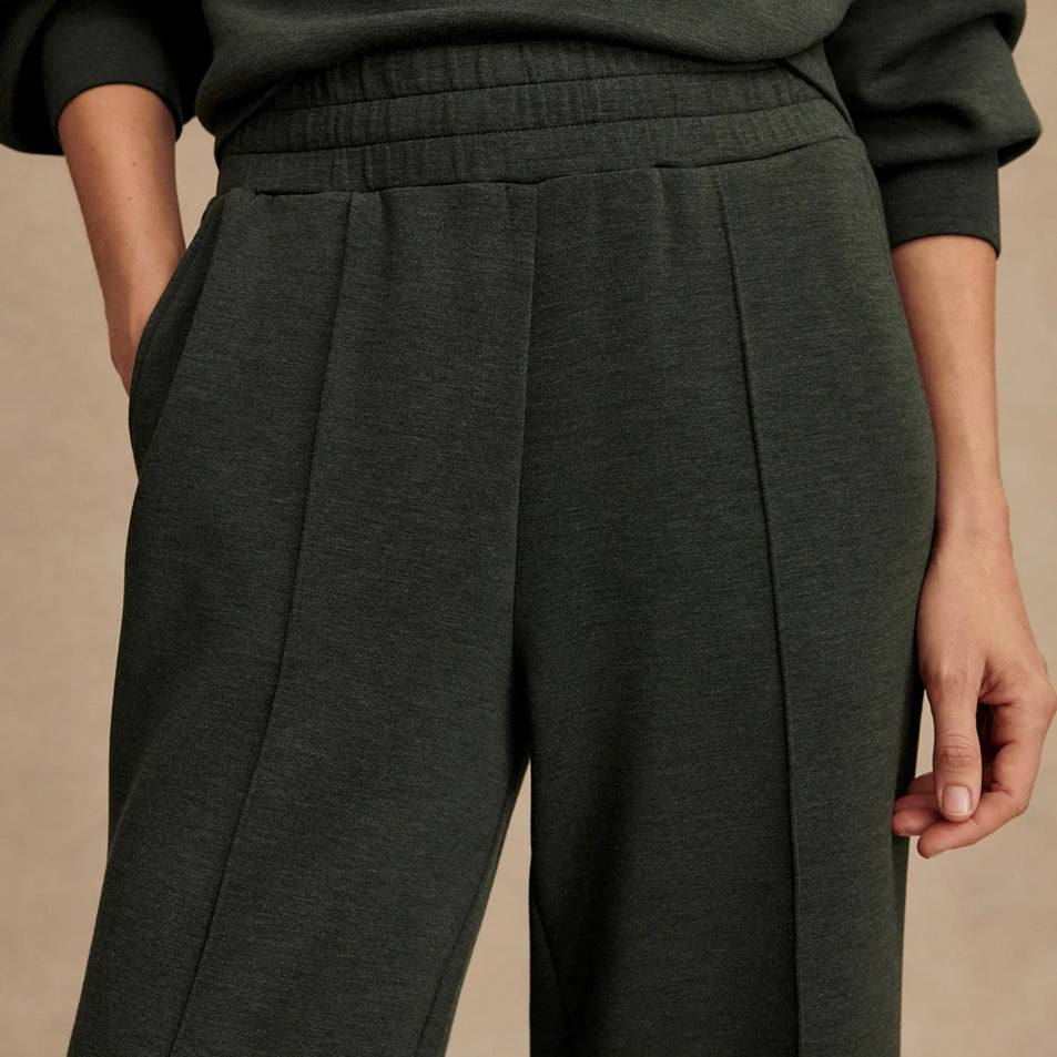 The Wide Leg Pant 30 - Olive Marl