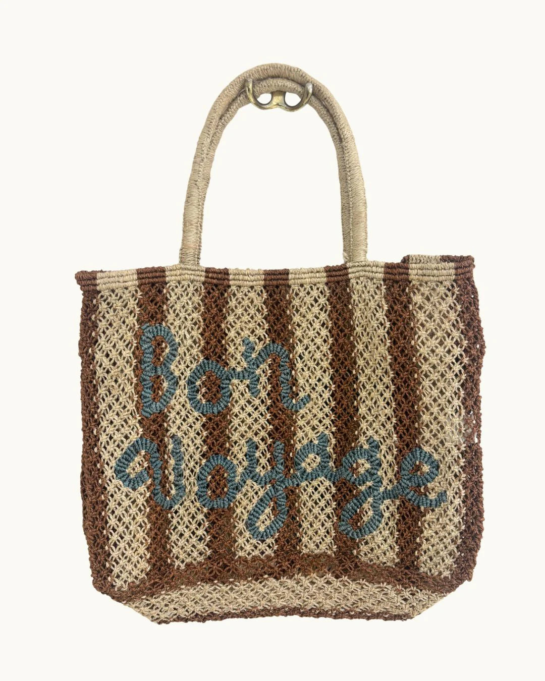 Barry Stripe Bon Voyage Jute Bag - Brown