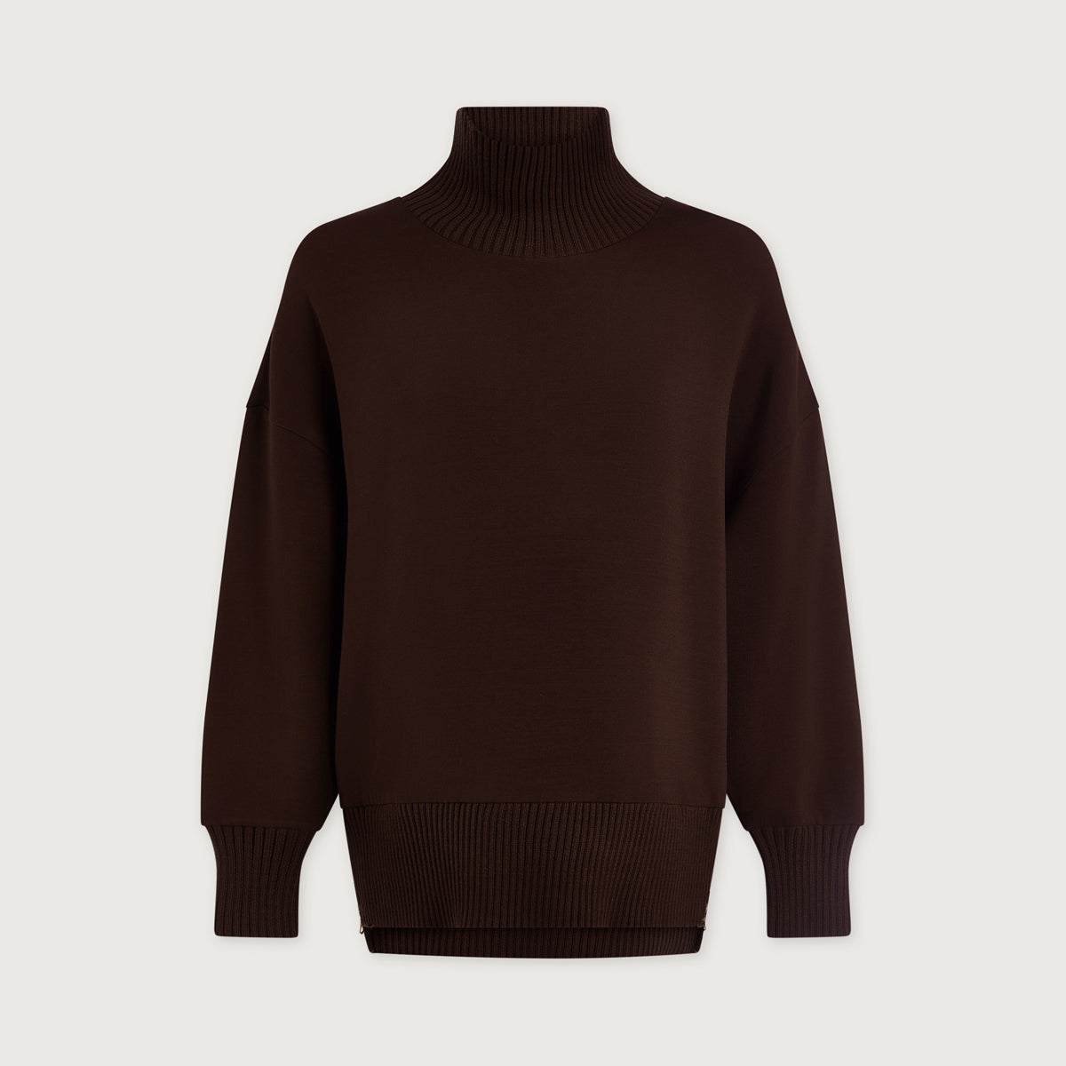 Barker High Neck Sweat - Coffee Bean