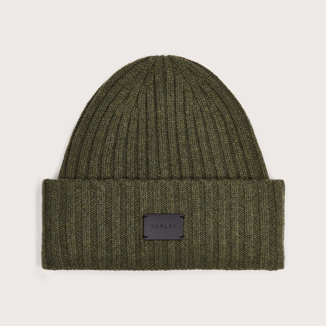Elva Chunky Rib Beanie - Mid Olive Marl