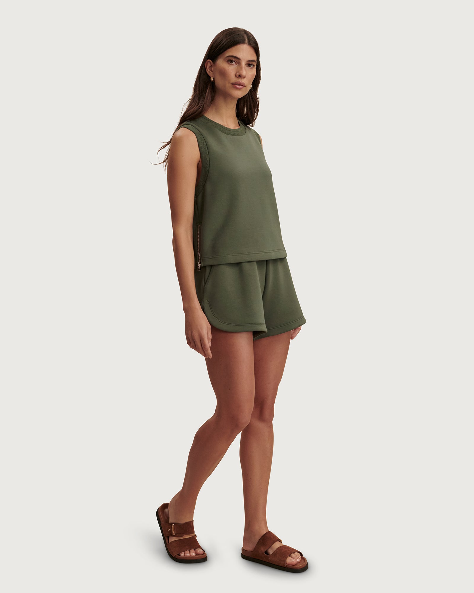 Shea Crop Tank - Thyme